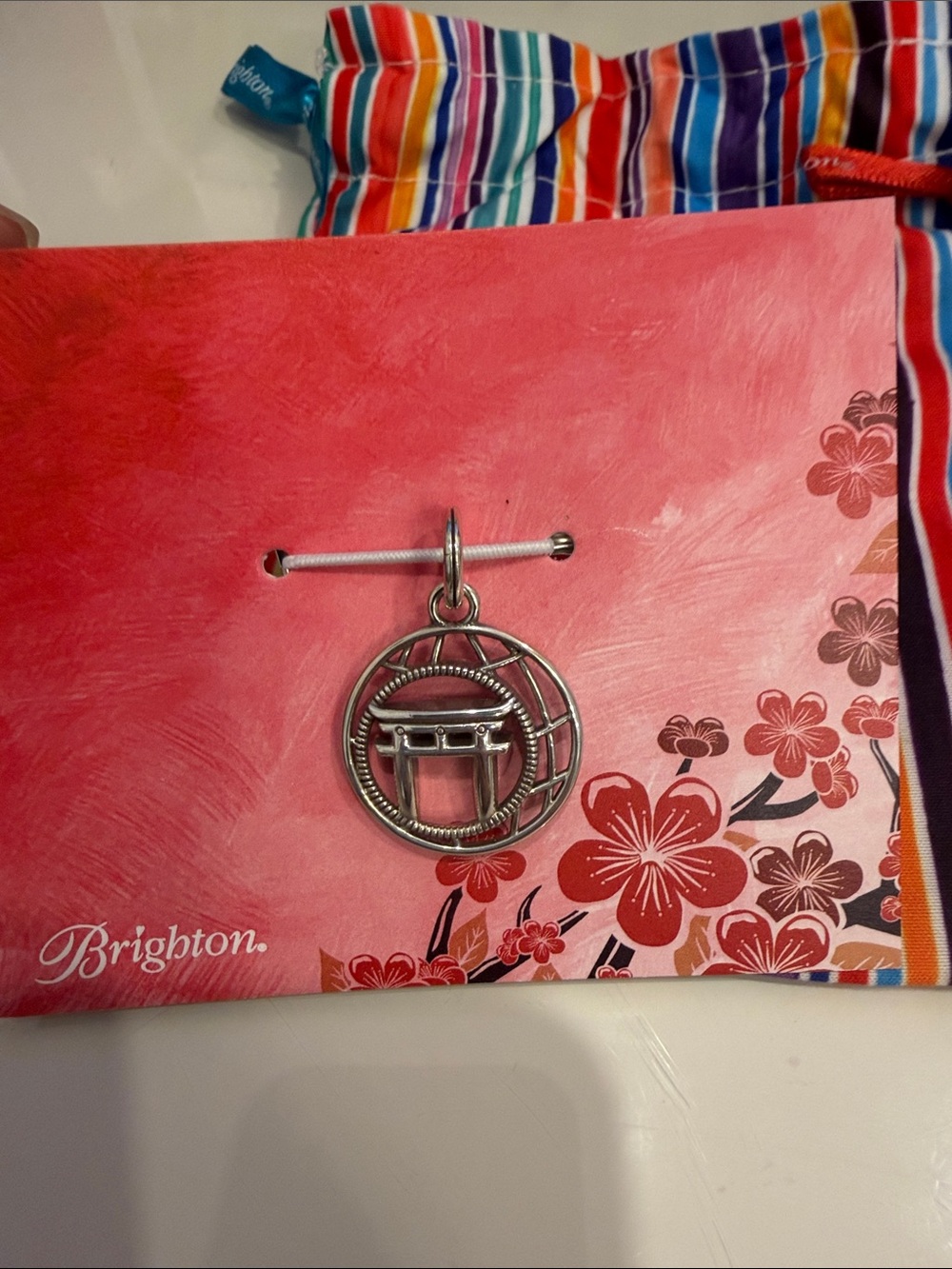 Brighton Silver Stud Earrings and Charm - Picture 3 of 3